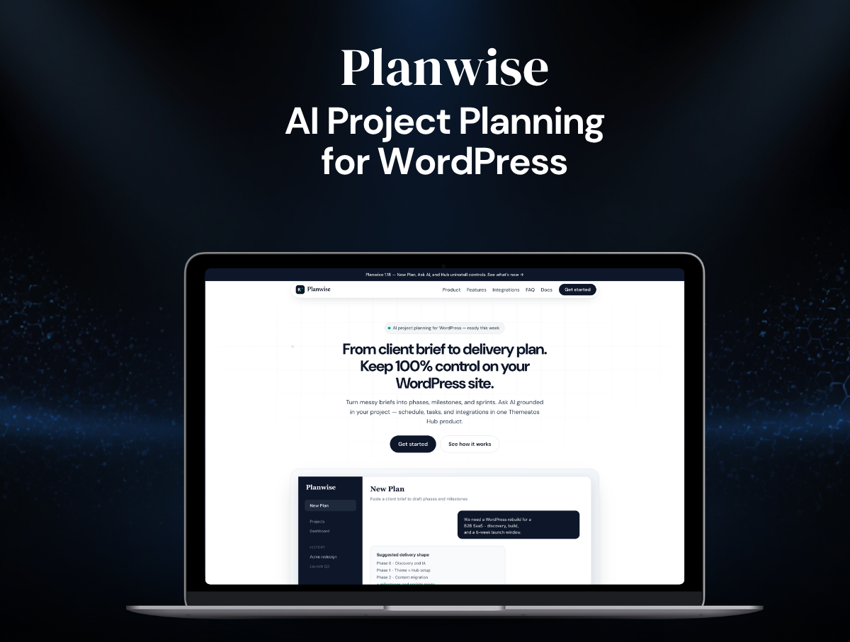 Planwise – AI Project Planning for WordPress — preview 1